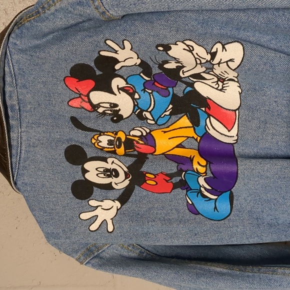 Vintage 1980 90's Denim Bomber Jacket Disney Little Girls Size 6 - Picture 2 of 4